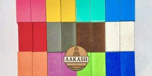 Wooden Educational Toy 12 Coloured Dominos Toy