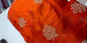 Embroidered Fendi Silk Fabric