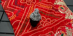 Traditional Jaipuri Print Georgette Saree