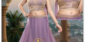 Traditional Velvet Embroidered Festive Lehenga