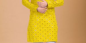 Mens Mirror Work Kurta
