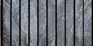 9L-321 Printed Blue PVC Fluted Louvers Panel