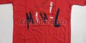 Kids Red Round Neck Cotton T Shirt