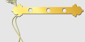 Flute Golden Acrylic Cutout Design For Resin Art