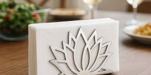 Lotus Design Stainless Steel Napkin Holder