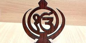 MDF Wood Onkar for Car Dashboard