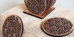 MDF Wood Round Tea Coaster