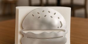 Burger Shape Stainless Steel Napkin Holder