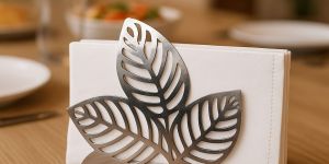 Leaf Shape Stainless Steel Napkin Holder
