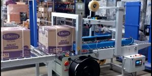 Semi Automatic Carton Box Tapping Machine and Fully Automatic Straiping Machine