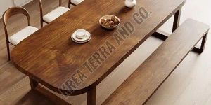 6-Seater Curved Back Dining Table Set