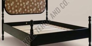 Black Modern Wooden Double Bed