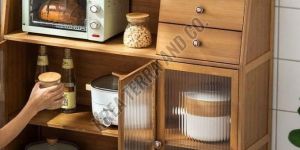 Brown Wooden Crockery Cabinet