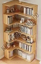 Wooden Corner Storage Cabinet Book Shelf