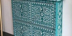 Wooden Hand Painted Shoe Rack Cabinet