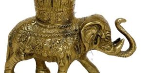 Brass Elephant Antique Statue