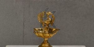 Brass Peacock Design Oil Diya (Mayur Diya)