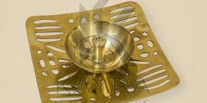 Brass Square Cutwork Diya Stand