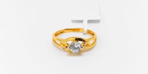22KT New Design Gold Solitaire Ring