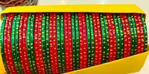 Red and Green Lac Bangle Set