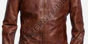 Camel Brown Classic Men Leather Jacket