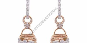 Designer Gold Diamond Chandbali Earrings