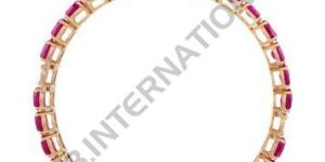 Trendy Gold Real Diamond Bangle