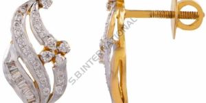 Gold Diamond Drop Earrings