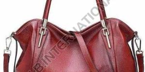 Maroon Office Use Leather Handbag