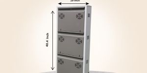 3x2Inch Wall-Mounted Metal Shoe Rack