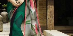 Ladies Digital Print Chiffon Saree