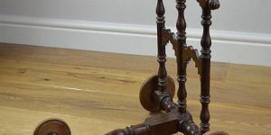 Handmade Brown Wooden Baby Walker