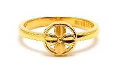 22KT New Design Gold Ladies Ring Plain