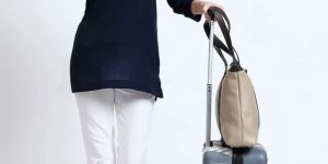 Navy Blue Linen Cotton Ladies Short Kurti