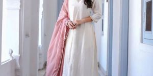 Women Embroidery Straight 3 Piece Suit Set