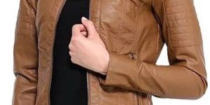 Brown Women Pure Leather Jacket