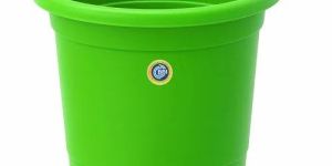 Round Green Plastic Flower Pot