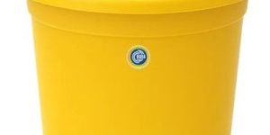 Yellow Round Plastic Flower Pot