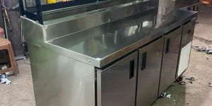 Silver Stainless Steel Under Counter Refrigerator
