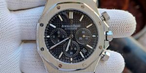 Audemars Piguet Royal Oak Chronograph Full Silver Black Dial