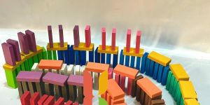 Wooden Domino Game Set