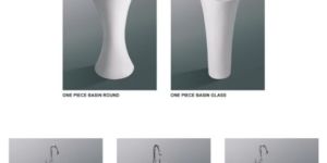 One Piece Ceramic Pedestal Wash Basin