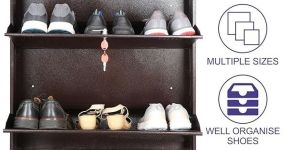 2 Shelves Wall Mounted Shoe Rack
