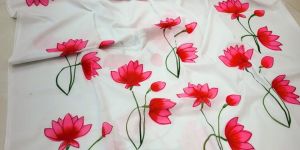 Pure Mul Cotton Hand Paint Sarees