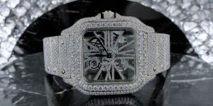 Rich Look Moissanite Diamond Studded Watch
