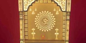 Corian Mandir With Om Design