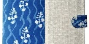 Blue Print Jute Office Document Folder