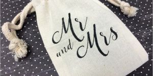 MR & Mrs Cotton Drawstring Bag