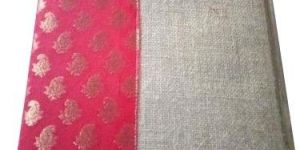 Red Brocade Jute Envelope
