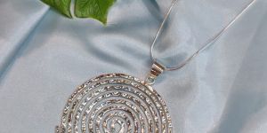 925 Sterling Silver Single Spiral Necklace
